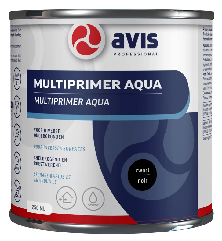 Aqua Multiprimer Zwart | 250 ML