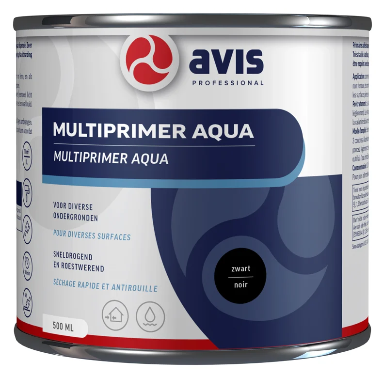 Aqua Multiprimer Zwart | 500 ML