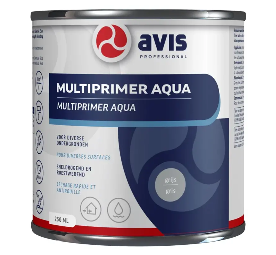 Avis Aqua Multiprimer Grijs - 250 ML