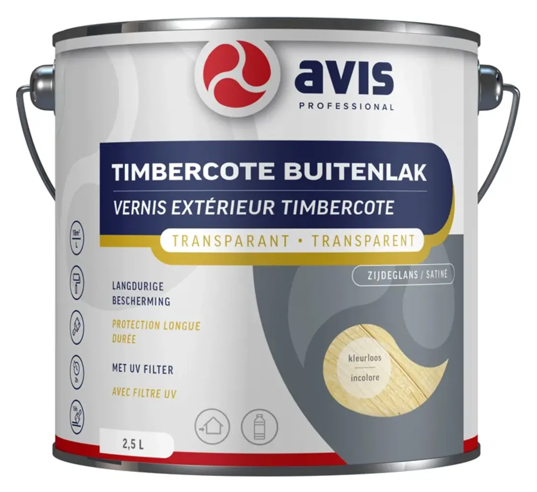 Avis Timbercote Buitenlak Zijdeglans Kleurloos