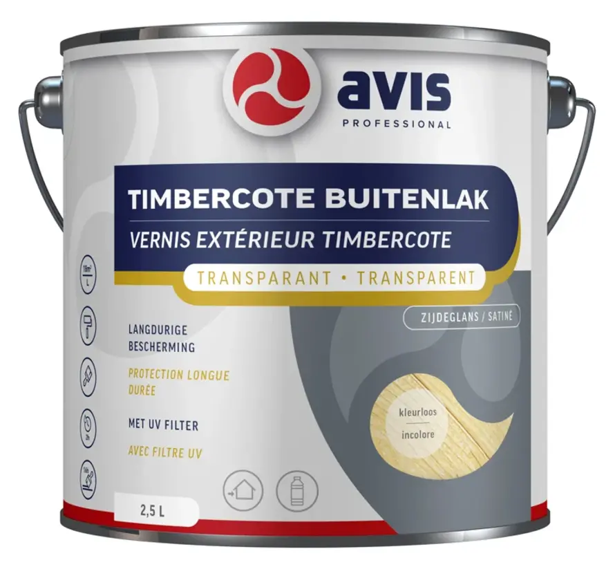 Avis Timbercote Buitenlak Zijdeglans Kleurloos - 500 ML