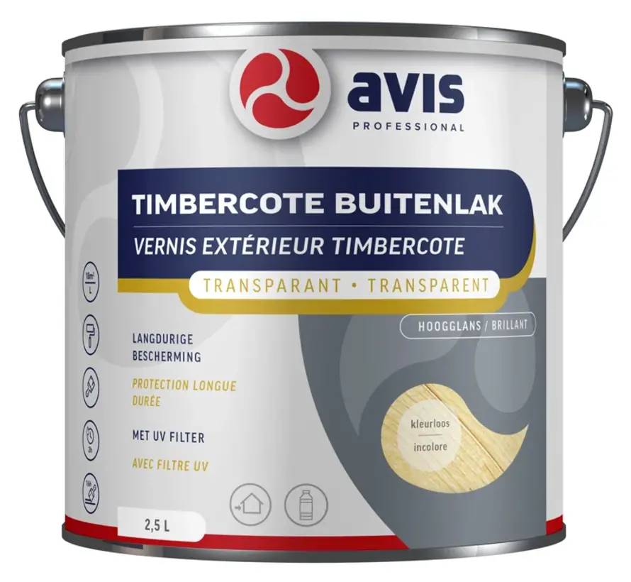 Avis Timbercote Buitenlak Hoogglans Kleurloos - 500 ML