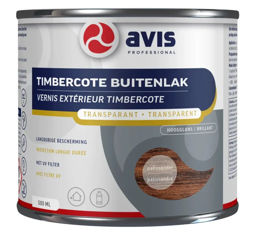 Avis Timbercote Buitenlak Hoogglans Palissander - 500 ML