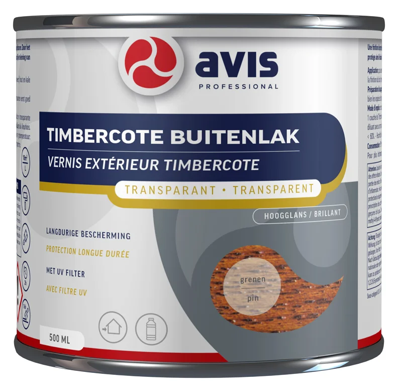 Timbercote Buitenlak Hoogglans Grenen | 500 ML