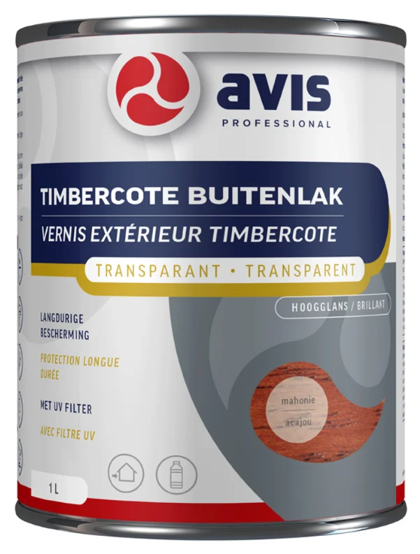 Timbercote Buitenlak Hoogglans Mahonie | 1 LTR