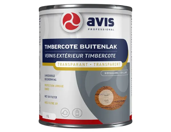 Avis Timbercote Buitenlak Hoogglans Teak Avis Timbercote Buitenlak Hoogglans Teak