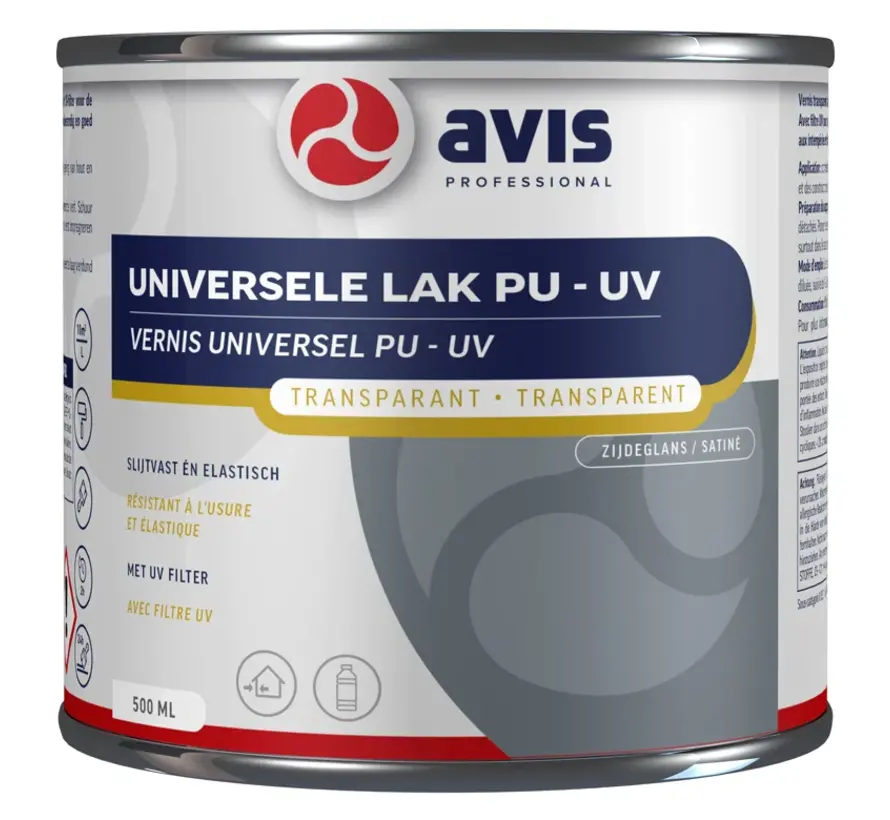 Avis Universele Lak PU-UV Zijdeglans - 500 ML