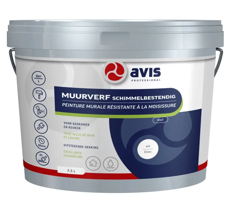 Avis Muurverf Schimmelbestendig - 1 LTR 