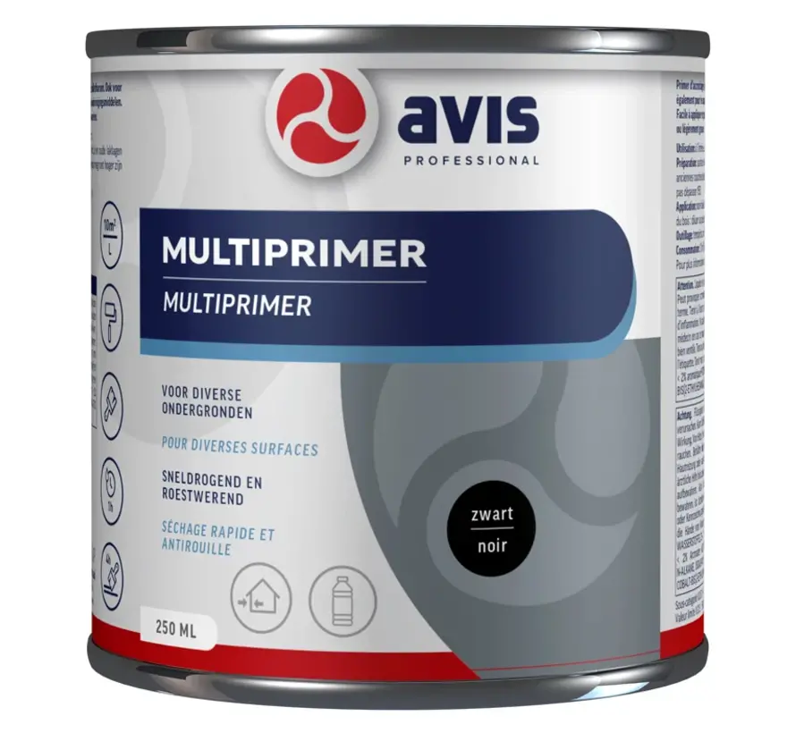 Avis Multiprimer Zwart - 250 ML