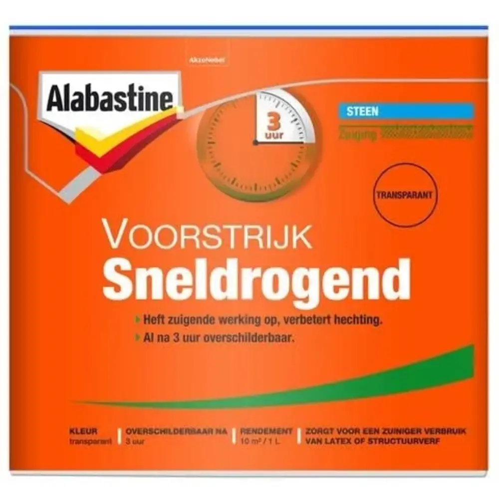 Alabastine Sneldrogende Voorstrijk Transparant Alabastine Sneldrogende Voorstrijk Transparant