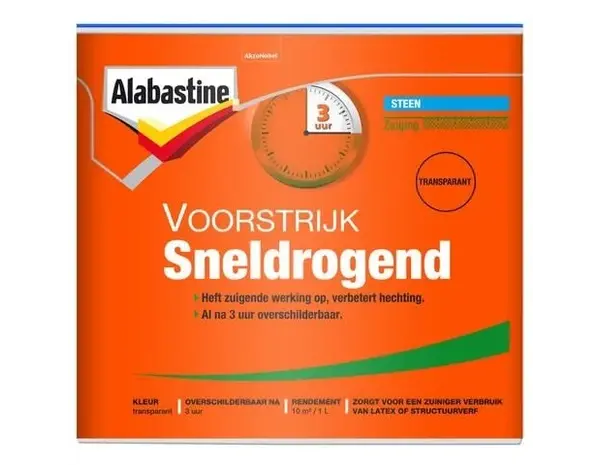 Alabastine Sneldrogende Voorstrijk Transparant Alabastine Sneldrogende Voorstrijk Transparant