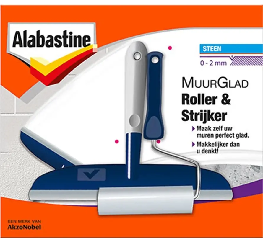 Alabastine Muurglad Roller+Strijker - 1 Set