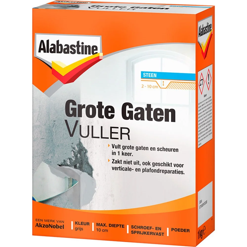 Grote Gaten Vuller Poeder | 2,5 KG | Grijs