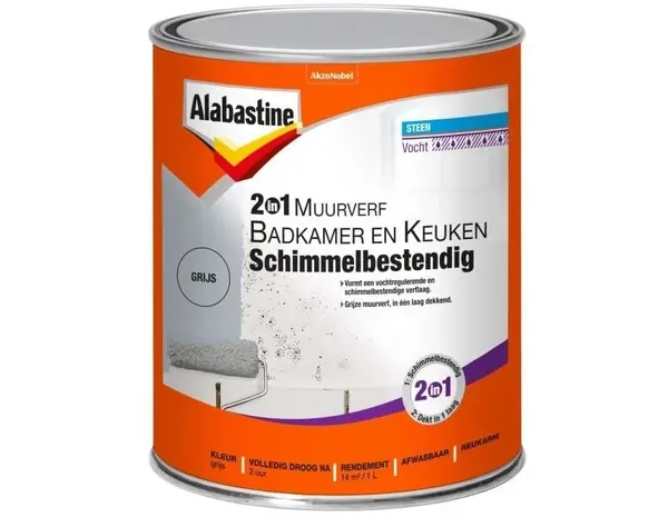 Alabastine 2in1 Muurverf Badkamer En Keuken Alabastine 2in1 Muurverf Badkamer En Keuken