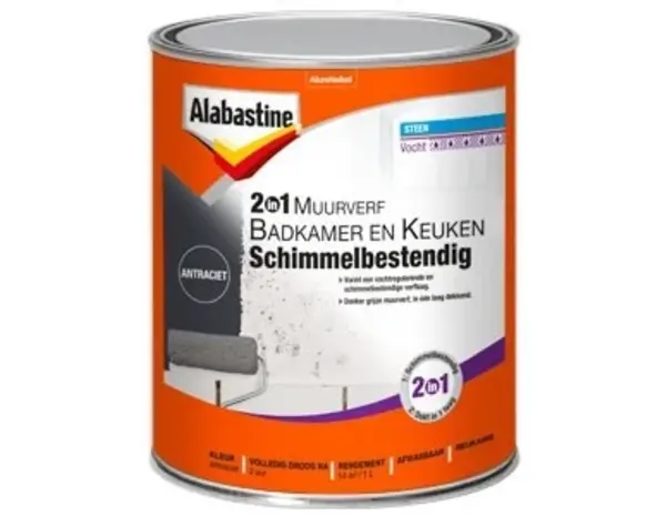 Alabastine 2in1 Muurverf Badkamer En Keuken Alabastine 2in1 Muurverf Badkamer En Keuken