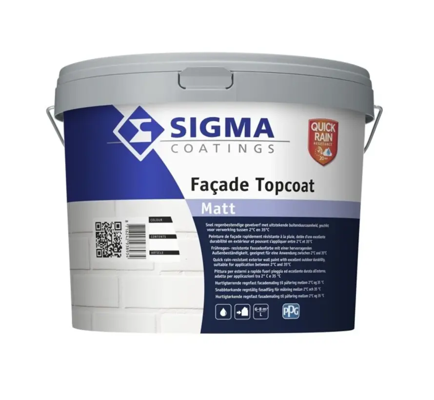 Sigma Facade Topcoat Matt QRR | Matte Gevelverf - 5 LTR 