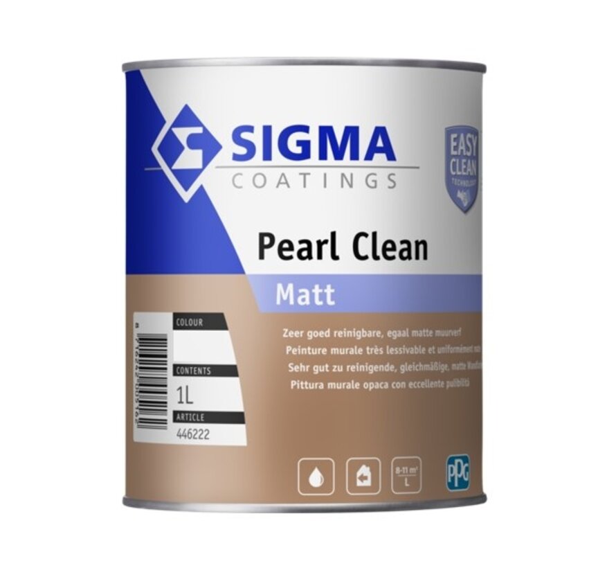 Sigma Pearl Clean Matt | Reinigbare Matte Muurverf - 1 LTR 