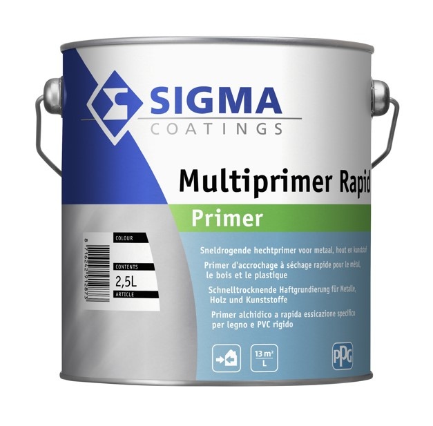 Multiprimer Rapid | Sneldrogende Grondverf | 2,5 LTR | Wit