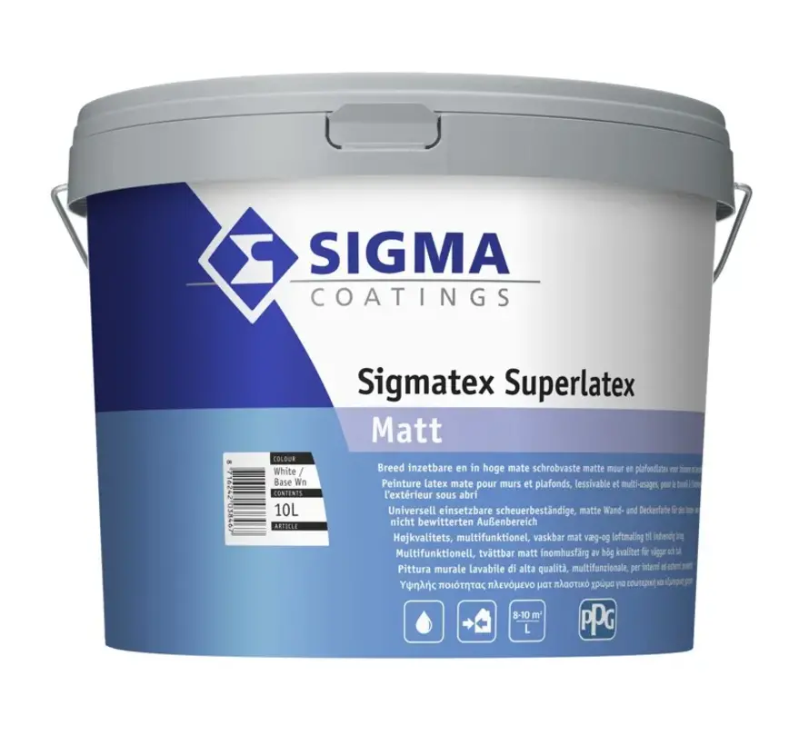 Sigma Sigmatex Superlatex Matt | Matte Muurverf en Plafondverf - 1 LTR 