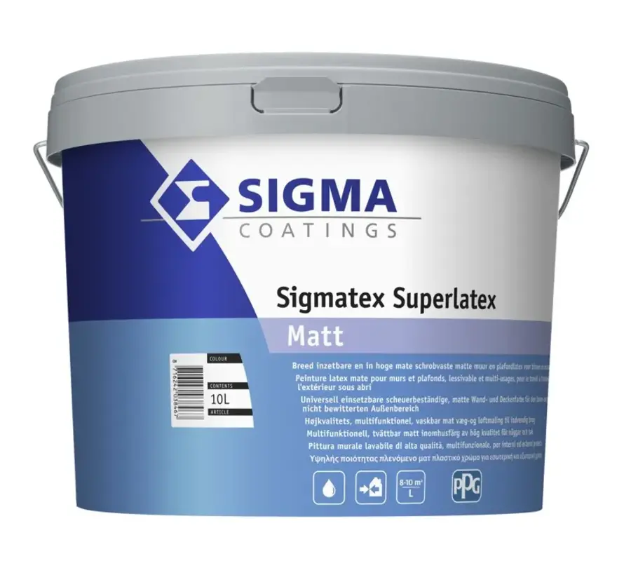 Sigma Sigmatex Superlatex Matt | Matte Muurverf en Plafondverf - 10 LTR 