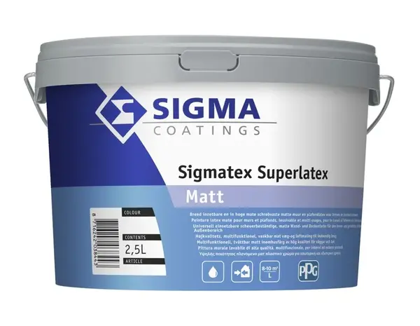 Sigma Sigmatex Superlatex Matt | Matte Muurverf en Plafondverf Sigma Sigmatex Superlatex Matt | Matte Muurverf en Plafondverf