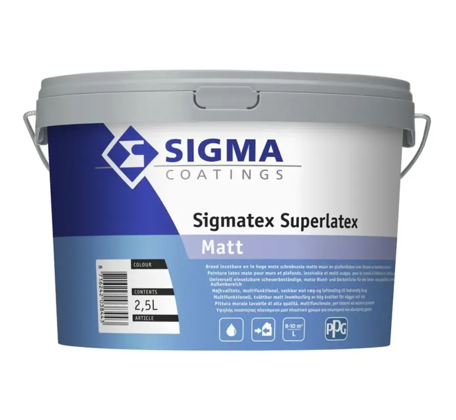 Sigma Sigmatex Superlatex Matt | Matte Muurverf en Plafondverf - 1 LTR 