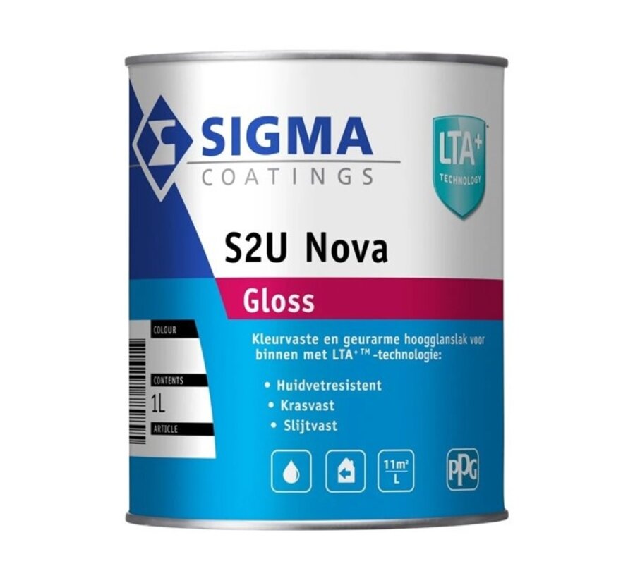 Sigma S2U Nova Gloss | Hoogglans Lakverf Binnen - 1 LTR 