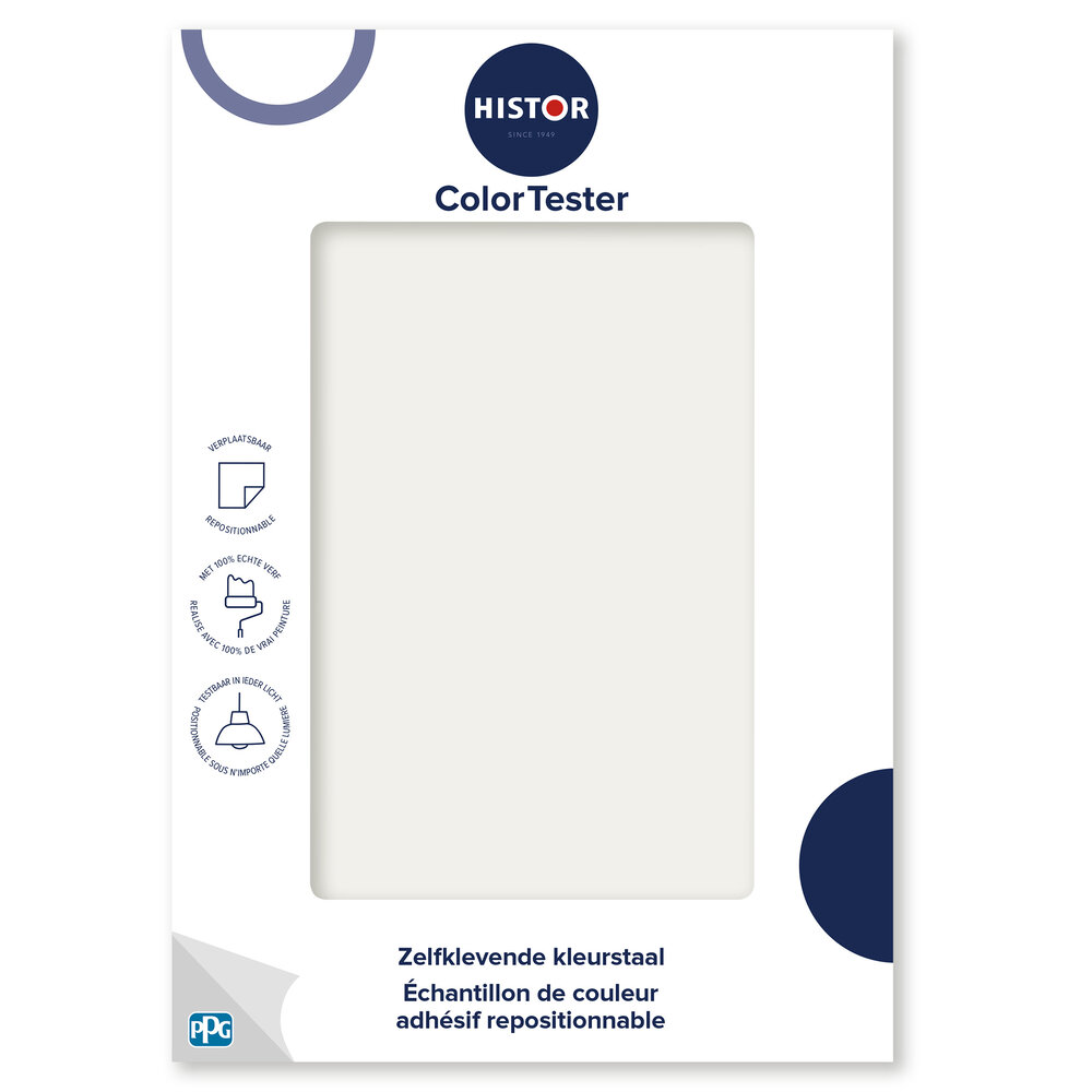 Kleurstaal Histor Colortester RAL9016 | Zelfklevende Kleurstaal