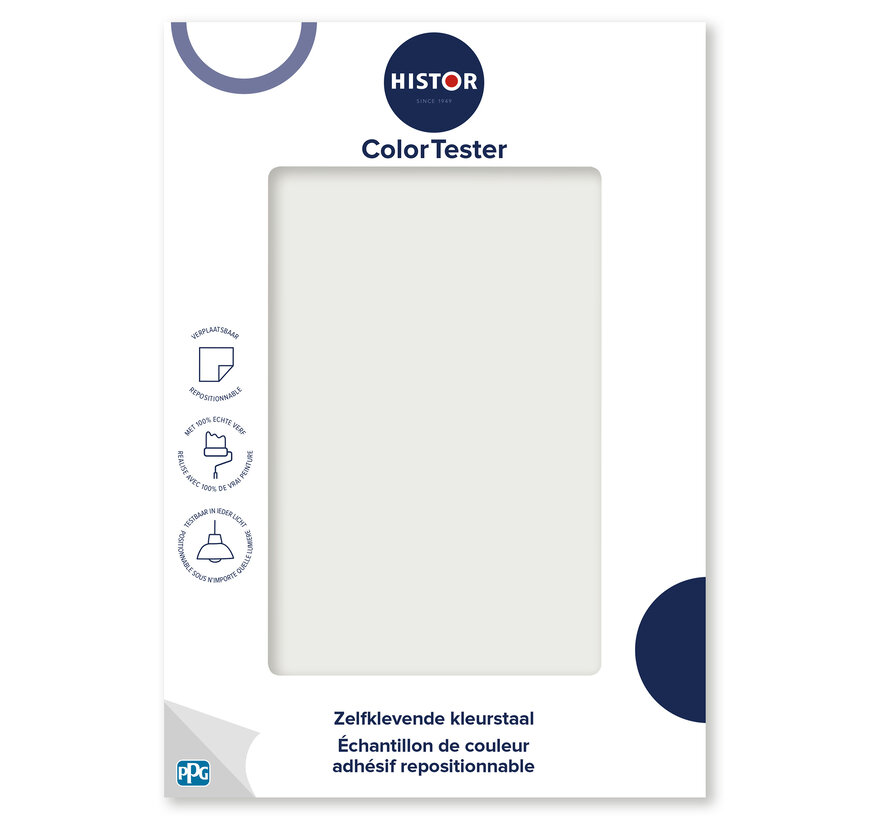 Kleurstaal Histor Colortester RAL9003 | Zelfklevende Kleurstaal - A5 Formaat