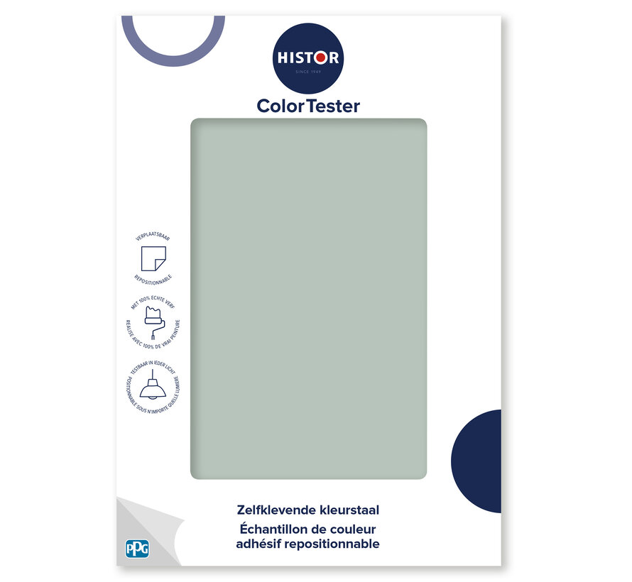 Kleurstaal Histor Colortester Aquamarine Dream PPG1135-4 | Zelfklevende Kleurstaal - A5 Formaat