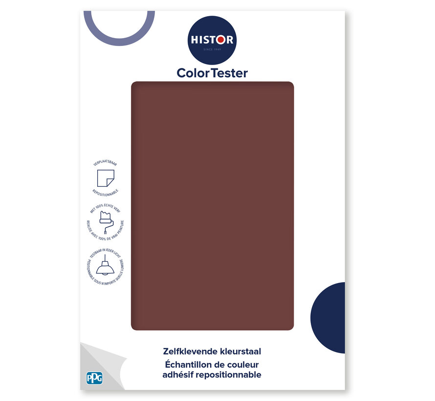 Kleurstaal Histor Colortester Burgundy Wine PPG1053-7 | Zelfklevende Kleurstaal - A5 Formaat