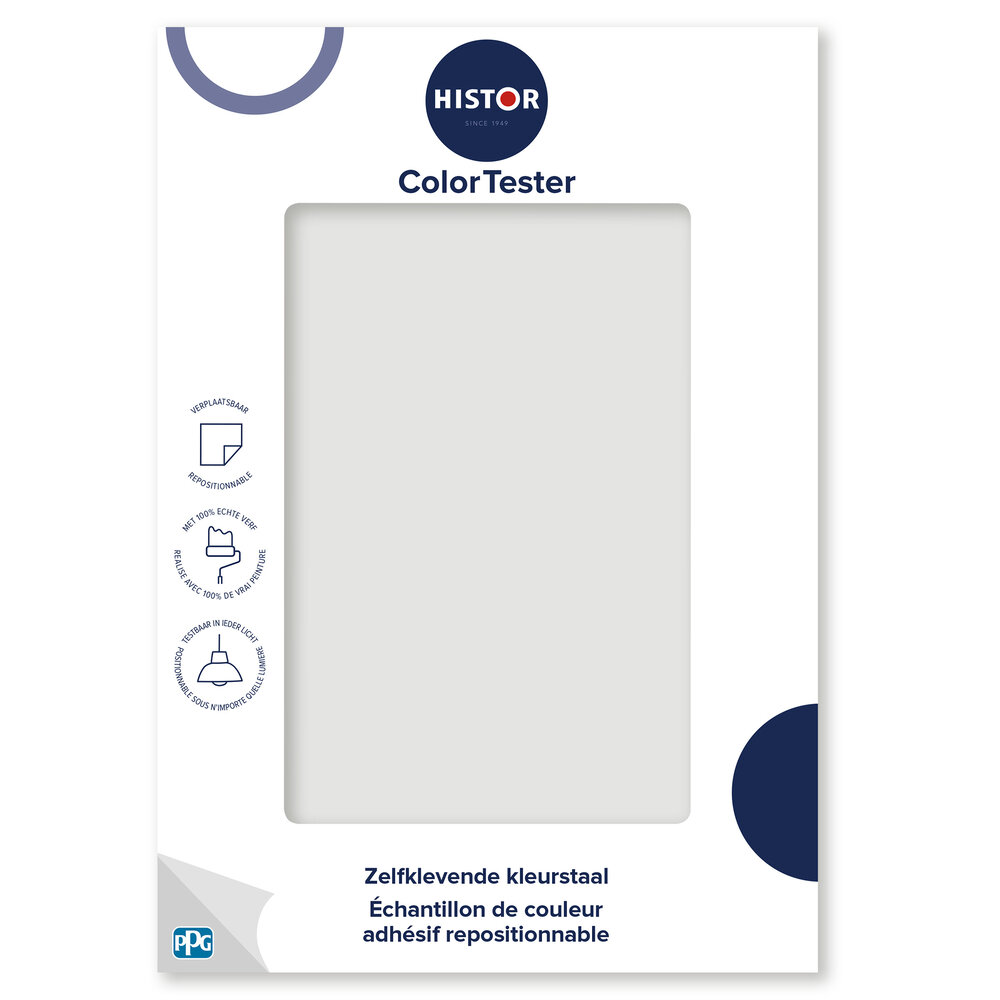 Histor Histor Colortester Candle Smoke PPG1001-2 | Zelfklevende Kleurstaal Histor Histor Colortester Candle Smoke PPG1001-2 | Zelfklevende Kleurstaal