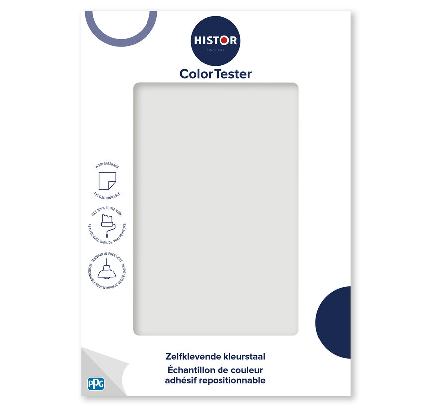 Kleurstaal Histor Colortester Candle Smoke PPG1001-2 | Zelfklevende Kleurstaal - A5 Formaat