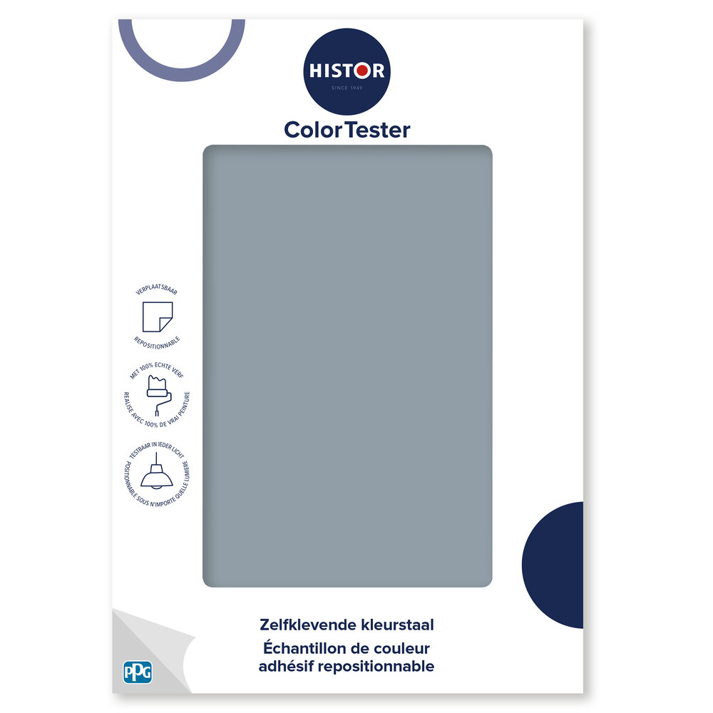Kleurstaal Histor Colortester Coast Of Maine PPG10-20 | Zelfklevende Kleurstaal