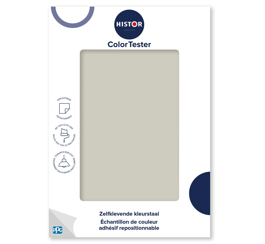 Kleurstaal Histor Colortester Metallic Mist PPG1032-1 | Zelfklevende Kleurstaal - A5 Formaat