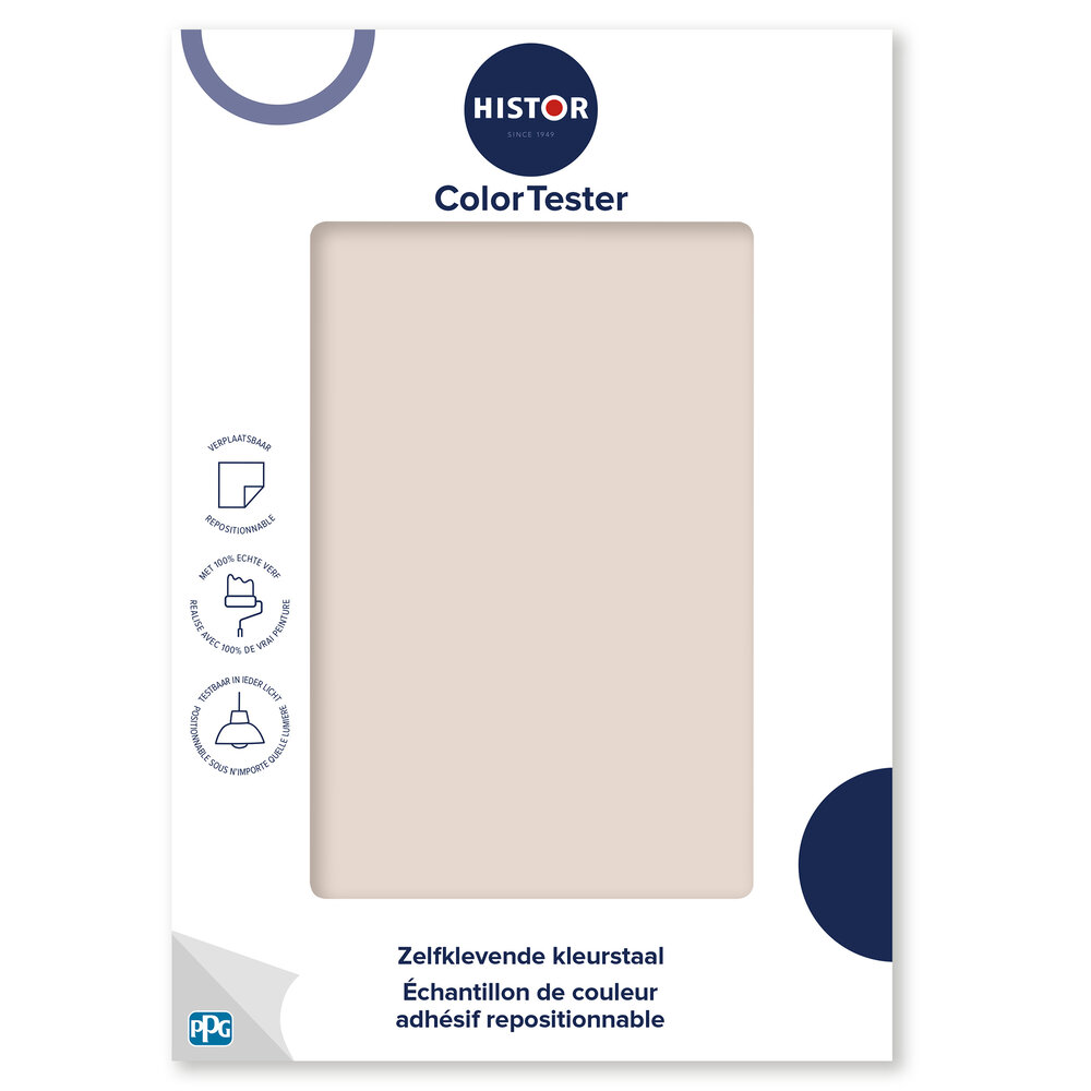 Kleurstaal Histor Colortester Peach Pudding PPG1015-3 | Zelfklevende Kleurstaal Kleurstaal Histor Colortester Peach Pudding PPG1015-3 | Zelfklevende Kleurstaal