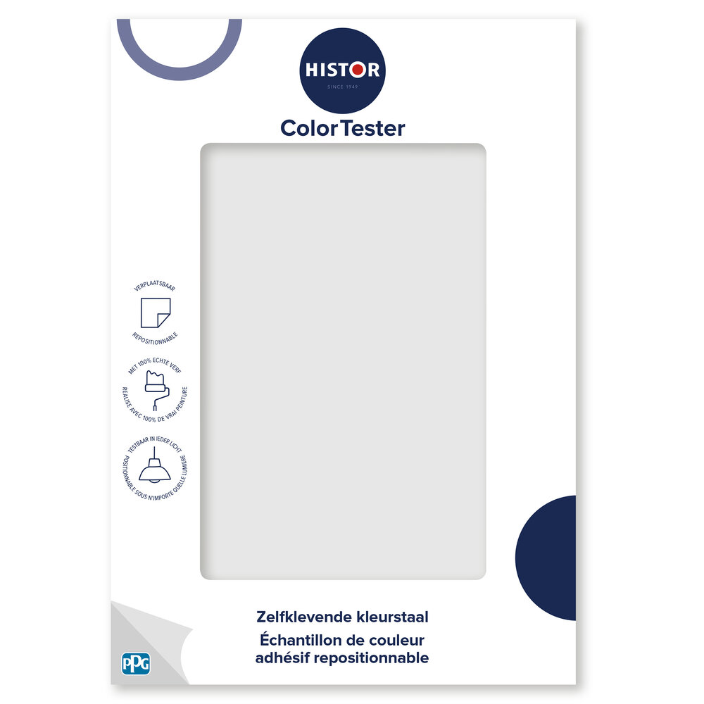 Kleurstaal Histor Colortester Radisson PPG1013-1 | Zelfklevende Kleurstaal