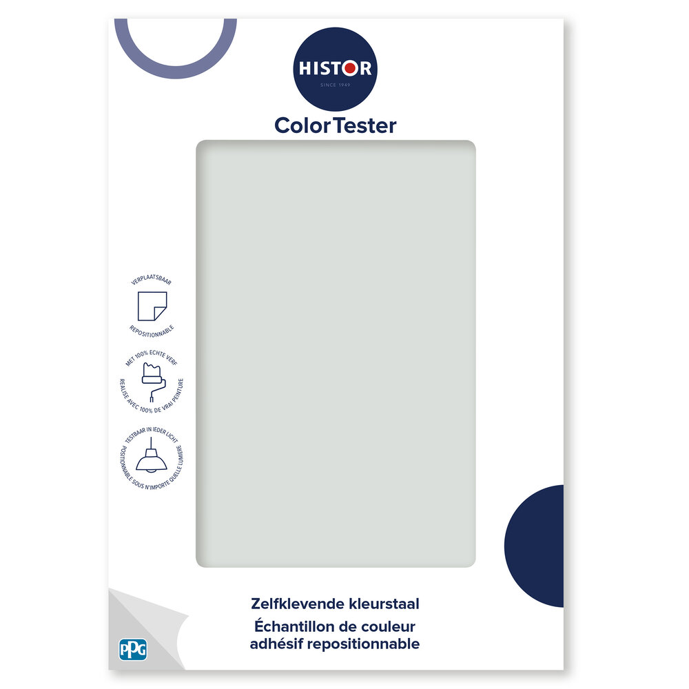 Histor Histor Colortester Shaded Whisper PPG995-1 | Zelfklevende Kleurstaal Histor Histor Colortester Shaded Whisper PPG995-1 | Zelfklevende Kleurstaal