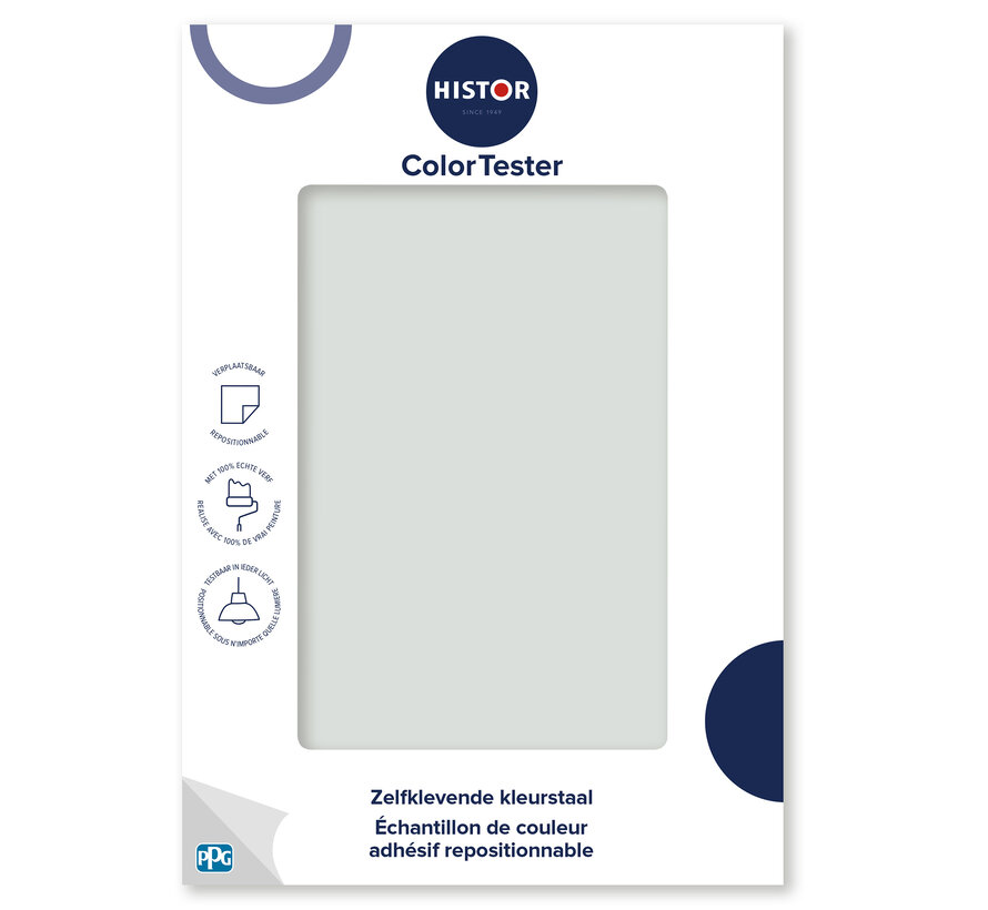 Kleurstaal Histor Colortester Shaded Whisper PPG995-1 | Zelfklevende Kleurstaal - A5 Formaat