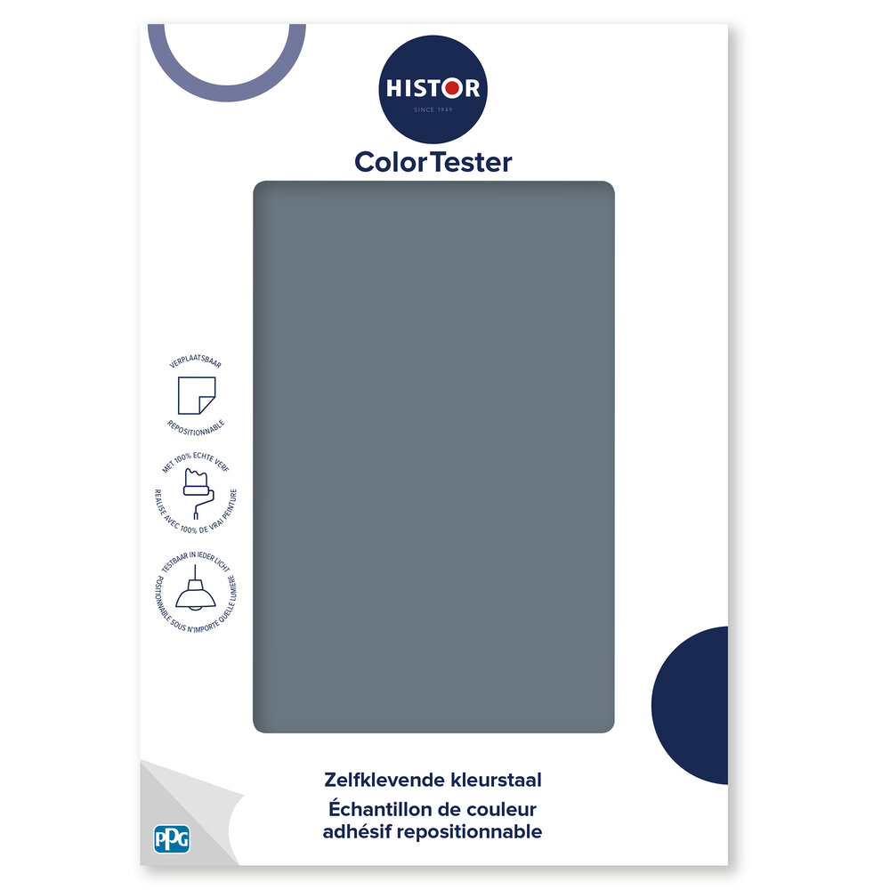 Histor Histor Colortester Sheffield Gray PPG1041-6 | Zelfklevende Kleurstaal