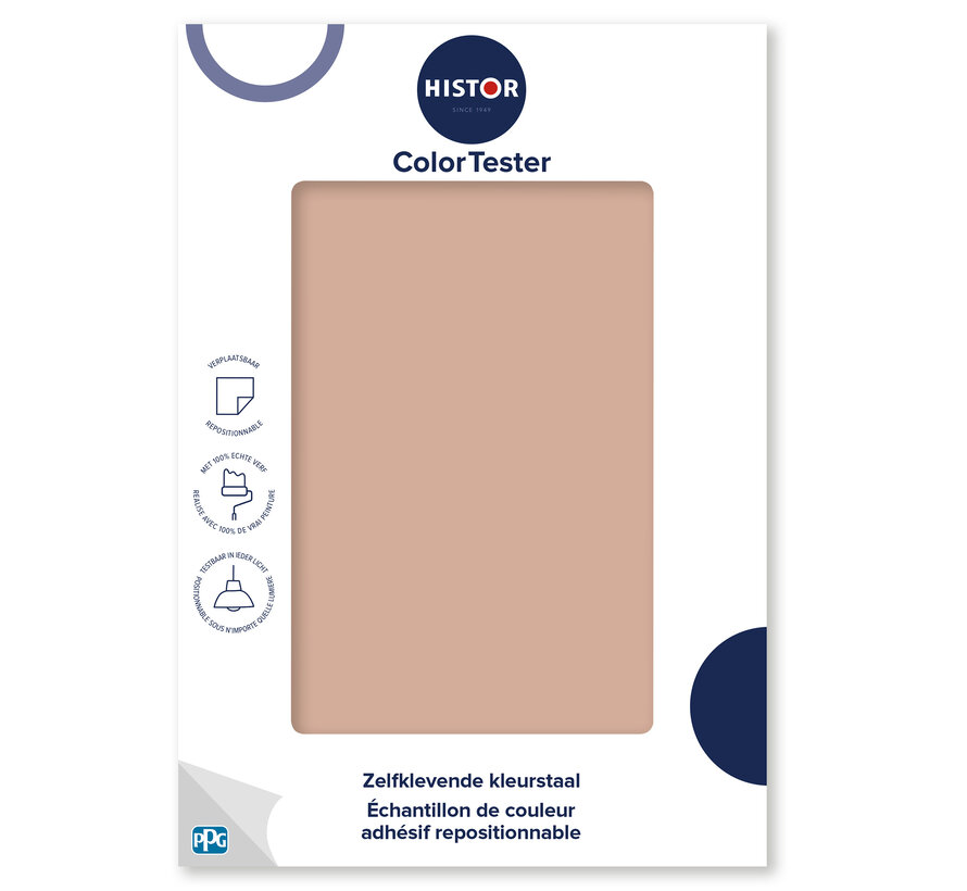 Kleurstaal Histor Colortester Sombrero Tan PPG16-01 | Zelfklevende Kleurstaal - A5 Formaat