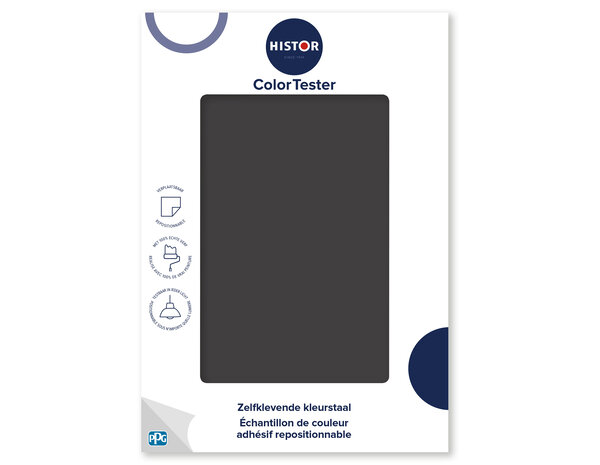 Histor Histor Colortester Whitby Jet PPG1001-7 | Zelfklevende Kleurstaal Histor Histor Colortester Whitby Jet PPG1001-7 | Zelfklevende Kleurstaal