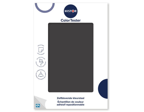 Kleurstaal Histor Colortester Whitby Jet PPG1001-7 | Zelfklevende Kleurstaal
