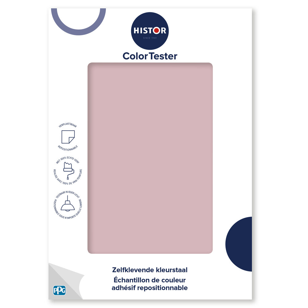 Histor Histor Colortester Rose Stain PPG1048-4 | Zelfklevende Kleurstaal Histor Histor Colortester Rose Stain PPG1048-4 | Zelfklevende Kleurstaal