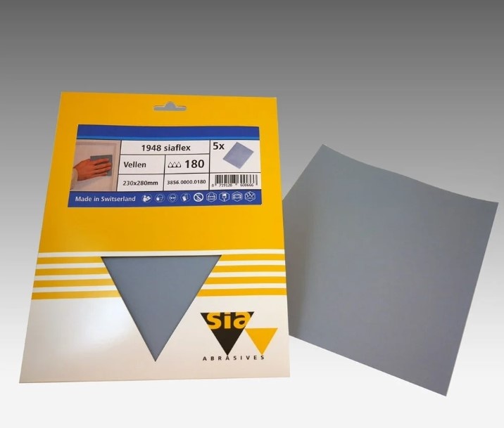 Sia siaflex schuurpapier handvellen P120+P180+P240 - 230 x 280 mm. (6 vellen)