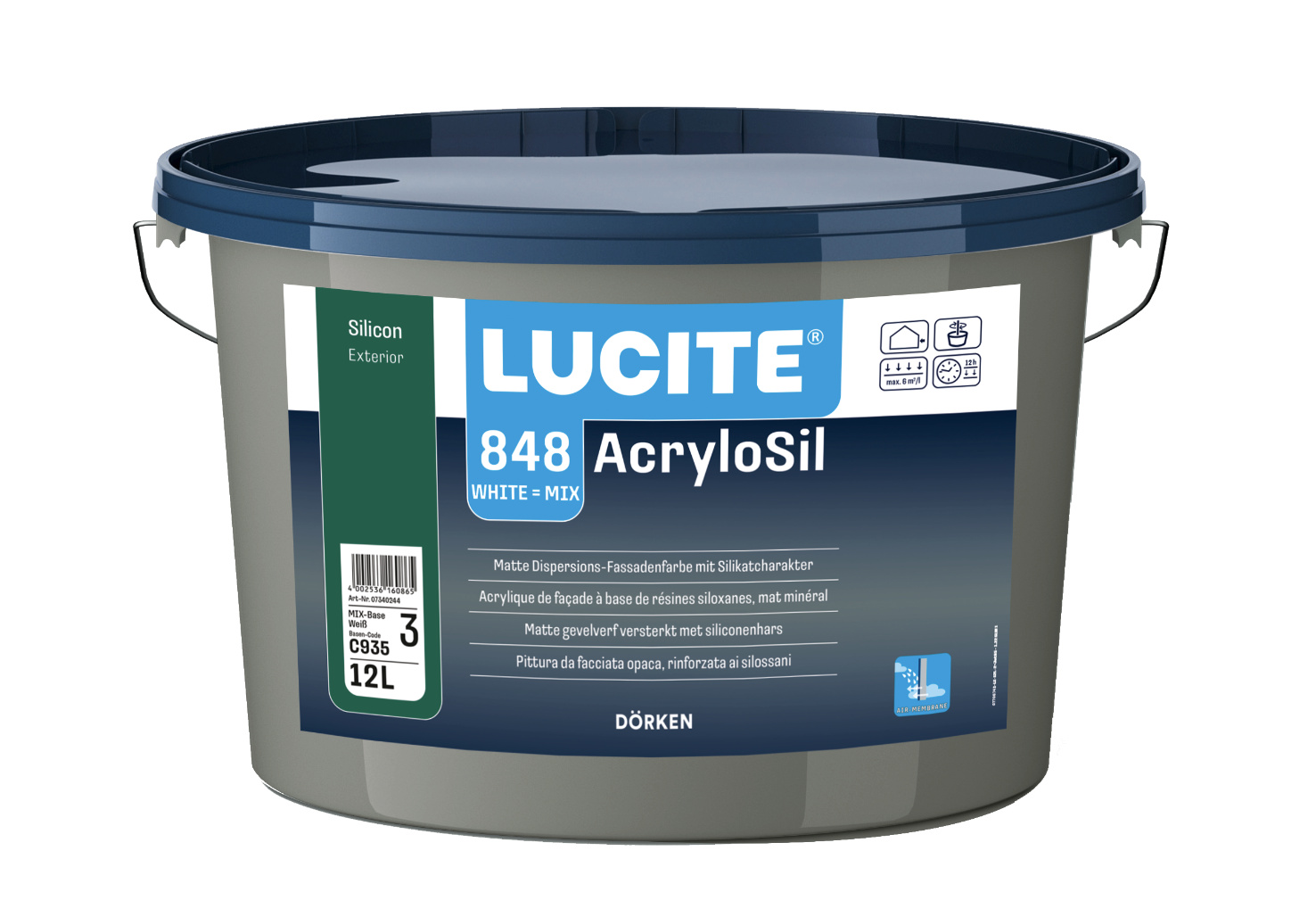 Acrylosil | Matte gevelverf | 12 LTR | Wit