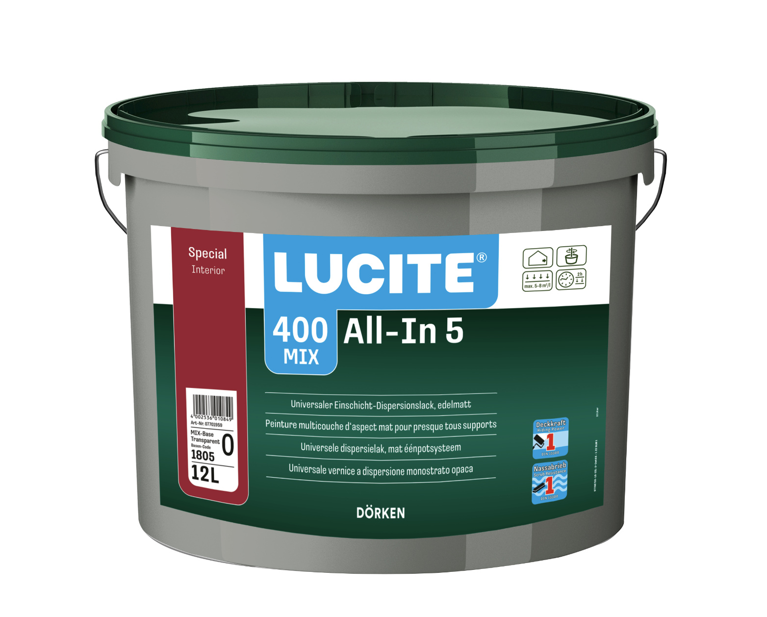 All|In 5 Mat | Matte Muurverf | 12 LTR | Wit