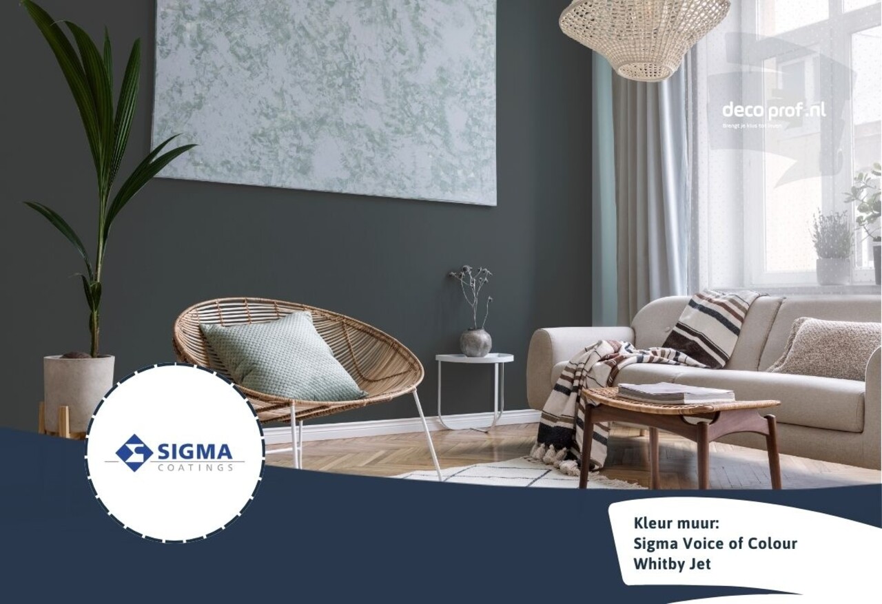 Sigma Sigma ColourSticker Whitby Jet PPG1001-7 | Zelfklevende Kleurstaal