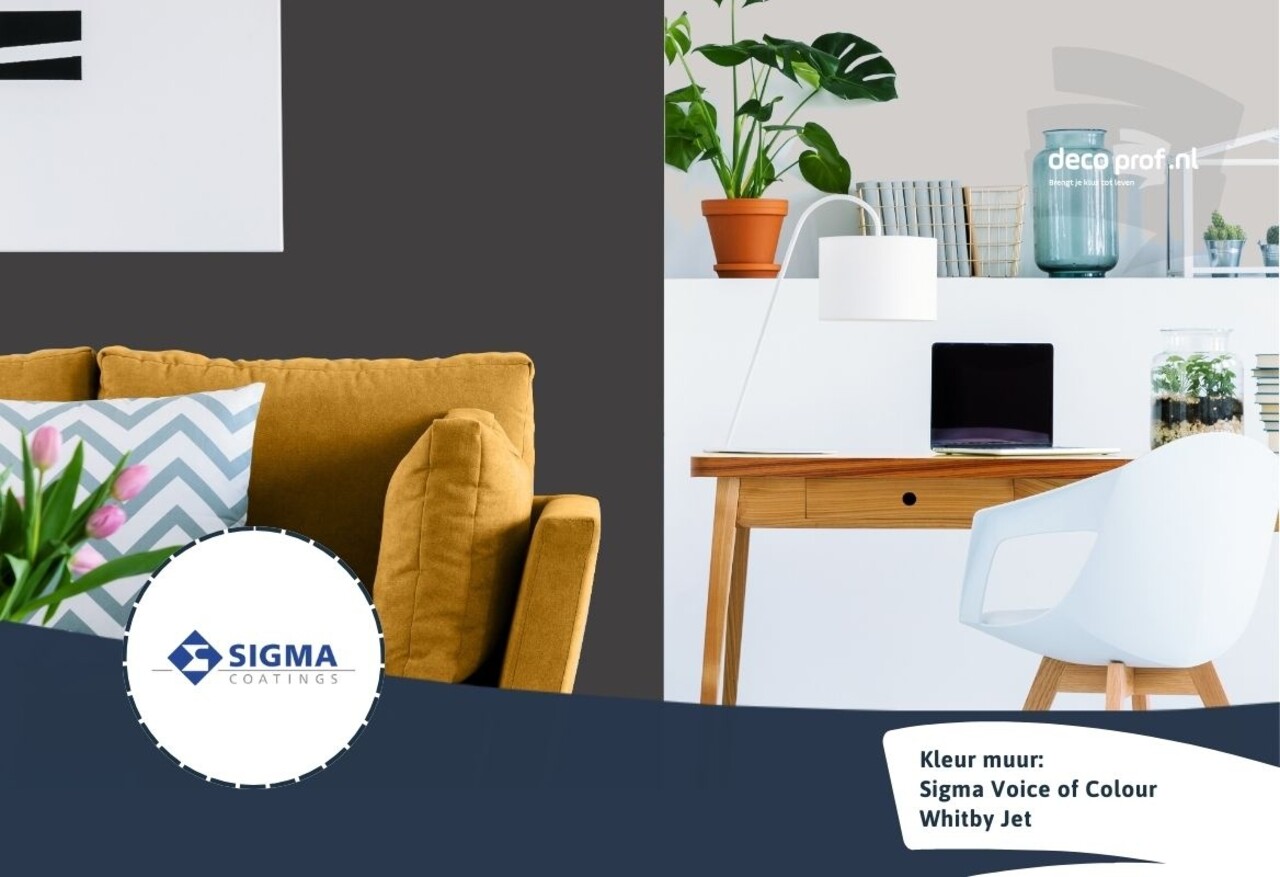 Sigma Sigma ColourSticker Whitby Jet PPG1001-7 | Zelfklevende Kleurstaal