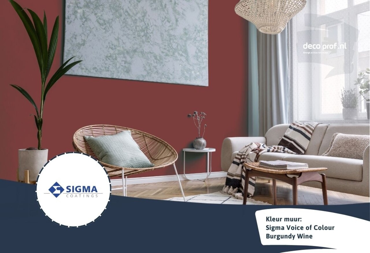 Kleurstaal Sigma ColourSticker Burgundy Wine PPG1053-7 | Zelfklevende Kleurstaal